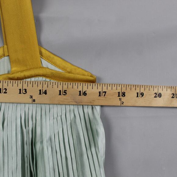 Guapa Anthropologie Dress Small Pleated Colorblock Midi Asymmetrical Tiered Boho - Picture 13 of 14